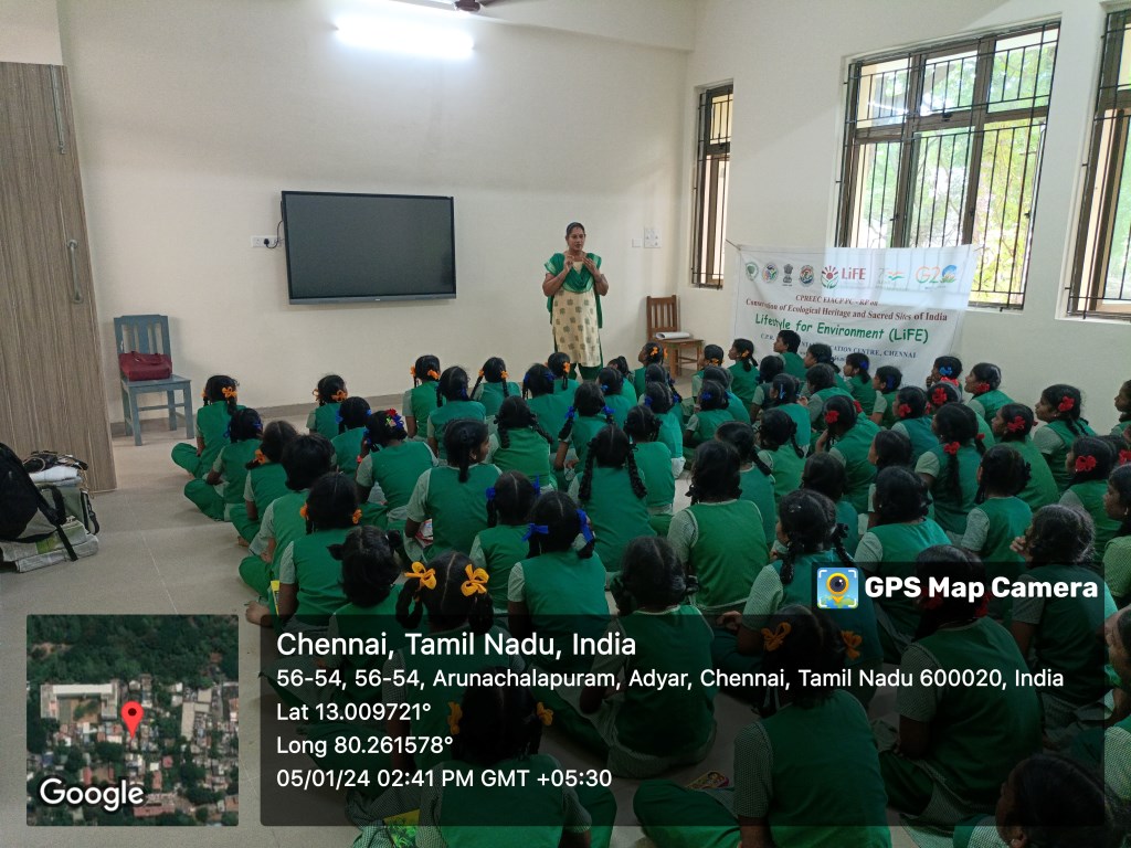 LiFE Mission Awareness Programme undAvvai Home TVR Girls Higher Secondary School, Adyar, Chennai